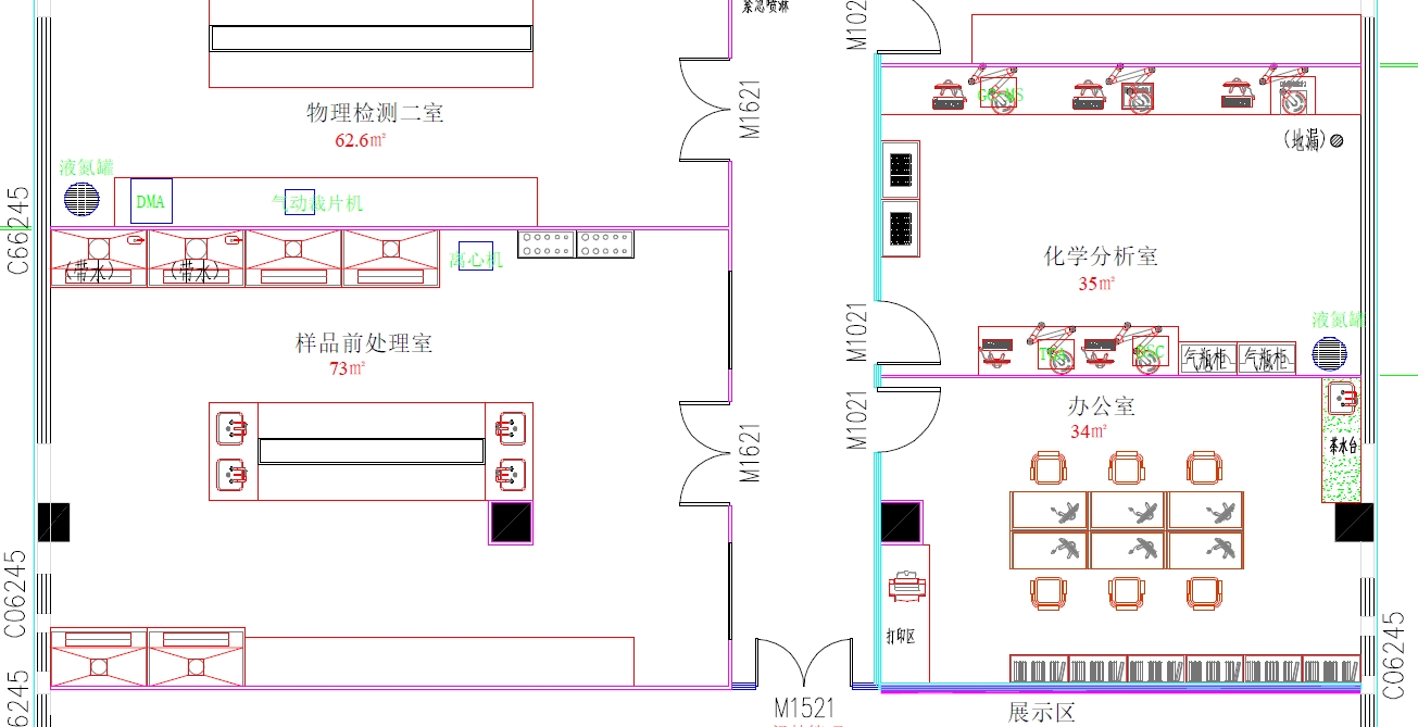 實(shí)驗(yàn)室設(shè)計(jì)布局平面圖